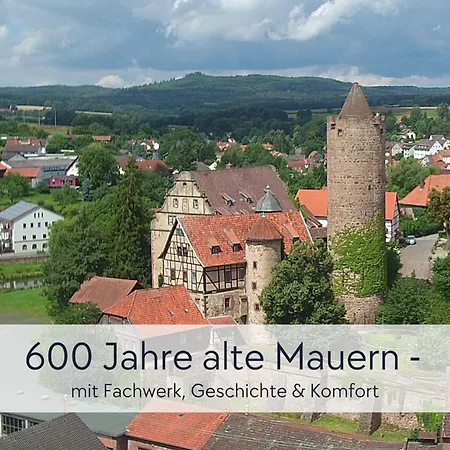 Graefin Martha Maria - Stilvolles In Der Historischen Hinterburg - Mit Aufzug, Parkplatz, E-ladestation & Garten - Fulda, Alsfeld, Bad Hersfeld 25-30 Min - Hunde Willkommen דירה *