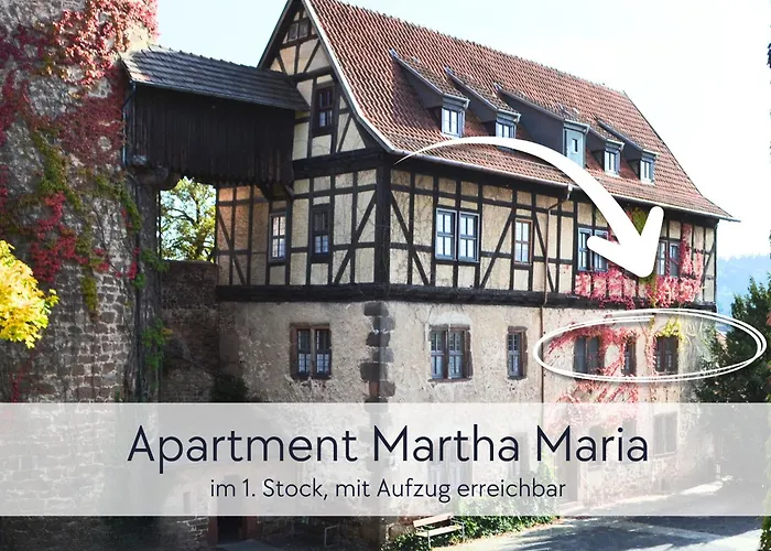 Apartman Graefin Martha Maria - Stilvolles In Der Historischen Hinterburg - Mit Aufzug, Parkplatz, E-ladestation & Garten - Fulda, Alsfeld, Bad Hersfeld 25-30 Min - Hunde Willkommen *